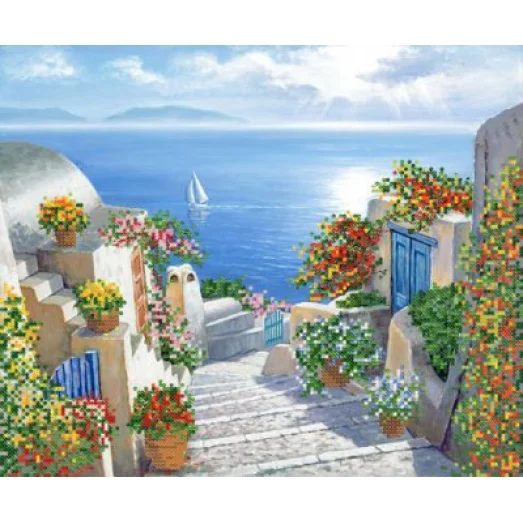 РКП-726 Санторини. Схема для вышивки бисером ТМ Маричка