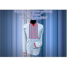 МПР(др)-47 Пошитая мужская рубашка "Традиция" под вышивку. ТМ Красуня, габардин, размер Л