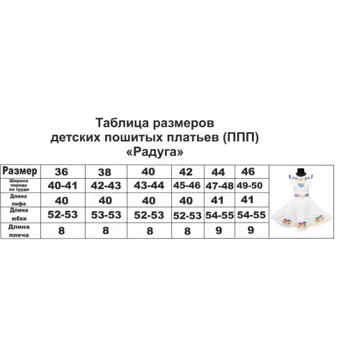 ПППР-006 Платье подросток пошитое "Радуга". ТМ Красуня