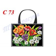 СПС-073 (черная). Пошитая сумка для вышивки бисером или нитками. ТМ Красуня