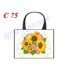 СПС-075 (белая). Пошитая сумка для вышивки бисером или нитками. ТМ Красуня