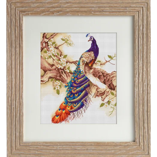 B459 Павлины. Набор для вышивки нитками. Luca-s