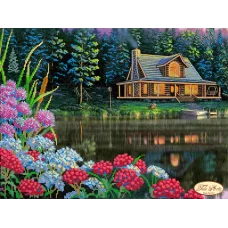 ТК-001 Домик у озера. Схема для вышивки бисером Тела Артис