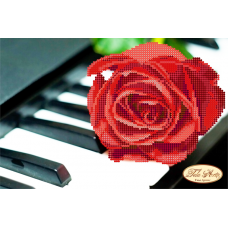 ТМ-054 Пианино и роза. Схема для вышивки бисером Тела Артис 