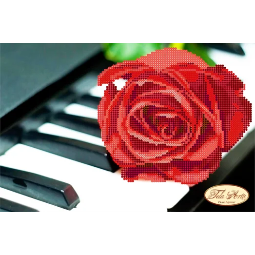ТМ-054 Пианино и роза. Схема для вышивки бисером Тела Артис 