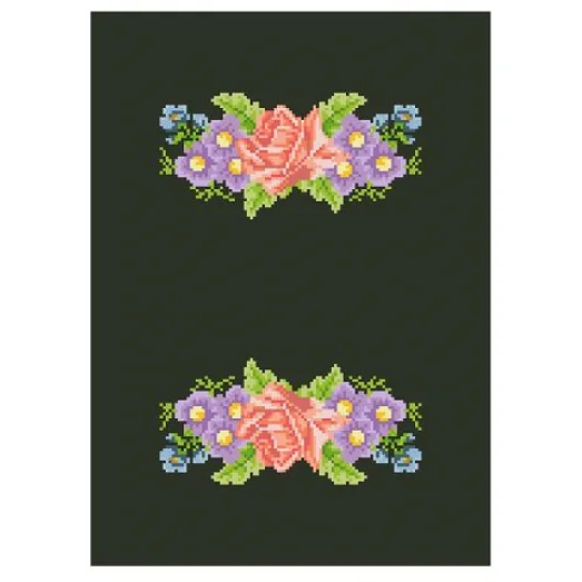 КЧ-007 (черная) Заготовка для вышивки клатча. ТМ Красуня