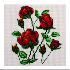 М-0219 Розы. Набор для вышивания картины нитками мулине. ТМ ВДВ