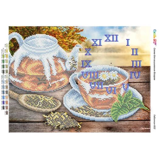 ЧБС-022 Заготовка часы. Схема для вышивки бисером ТМ Сяйво