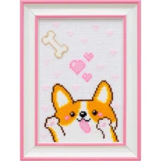 М-0239 Собачка. Набор для вышивания картины нитками мулине. ТМ ВДВ