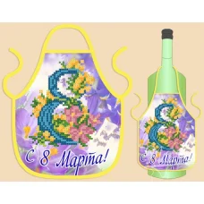 ФБ-026 Фартук на бутылку для вышивки. ТМ Маричка