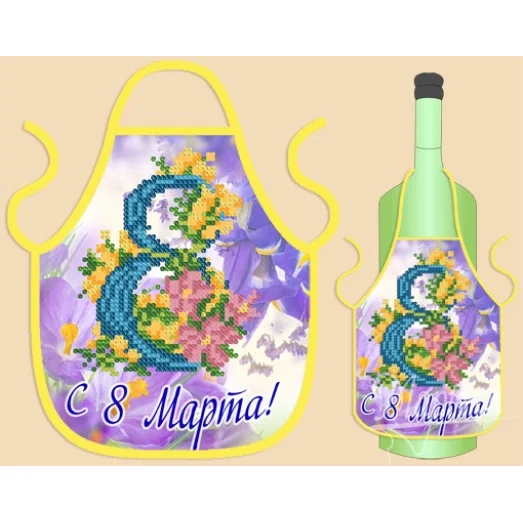ФБ-026 Фартук на бутылку для вышивки. ТМ Маричка