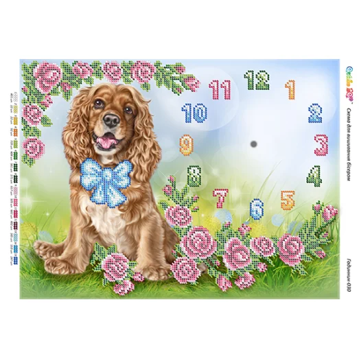 ЧБС-030 Заготовка часы. Схема для вышивки бисером ТМ Сяйво