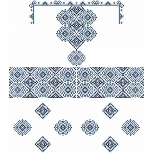 БЖ-034 Заготовка женской сорочки. Барвиста Вишиванка, атлас