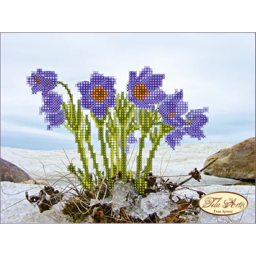 ТМ-035 Первые цветы. Схема для вышивки бисером Тела Артис