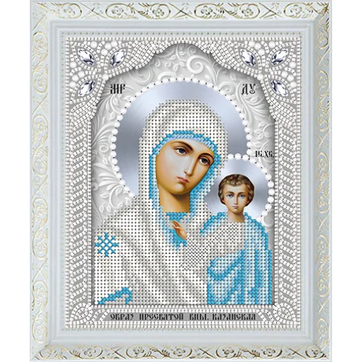 ИСА5-043/1 Образ Пресвятой Богородицы Казанская. Схема для вышивки бисером Золотая Иголочка (закончились)