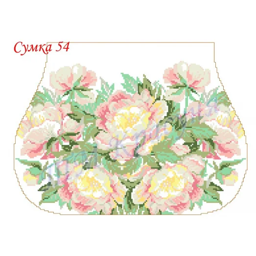 С-54 (белая) Заготовка на перед сумки для вышивки. ТМ Красуня