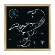 КС-005ч Знак зодиака Скорпион. Набор для выкладками стразами Чаривна Мить