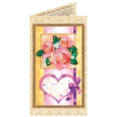 АО-122 С любовью. Набор-открытка для вышивки бисером Абрис Арт