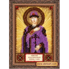 ААМ-077 Святой Глеб. Набор для вышивки бисером. Абрис Арт