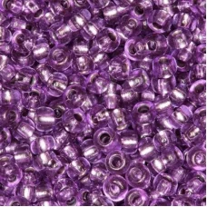 08228 Тёмно-сиреневый с серебряной серединкой, прозрачный Бисер Preciosa