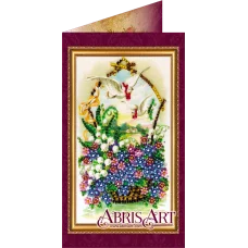 АО-015 С днем Ангела-1. Набор-открытка для вышивки бисером Абрис Арт