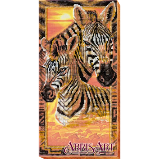 АВ-539 Зебры. Набор для вышивки бисером ТМ Абрис Арт