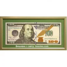 100-д 100 Долларов. Схема для вышивки бисером БС Солес