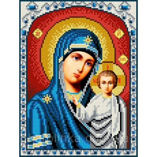КБИ-4023/5 БМ Казанская. Схема для вышивки бисером ТМ Каролинка