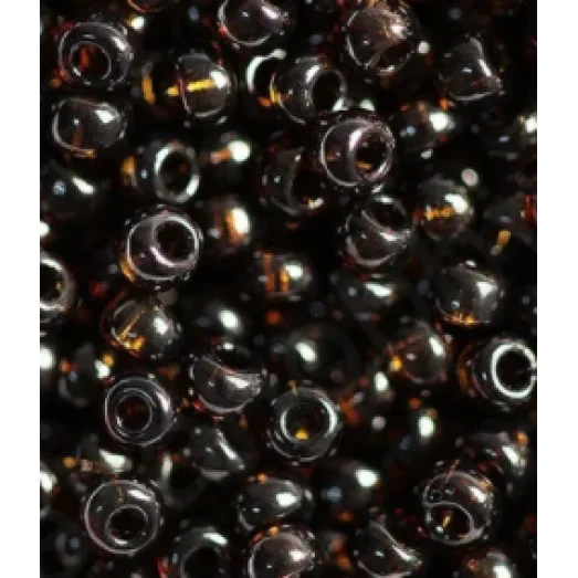 10114 Бисер черно-коричневый прозрачный Preciosa