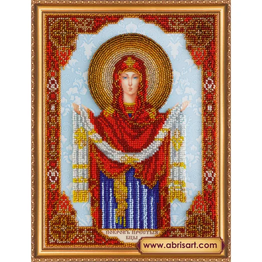 АВ-305 Икона “Покров Пресвятой Богородицы”. Набор для вышивки бисером. Абрис Арт