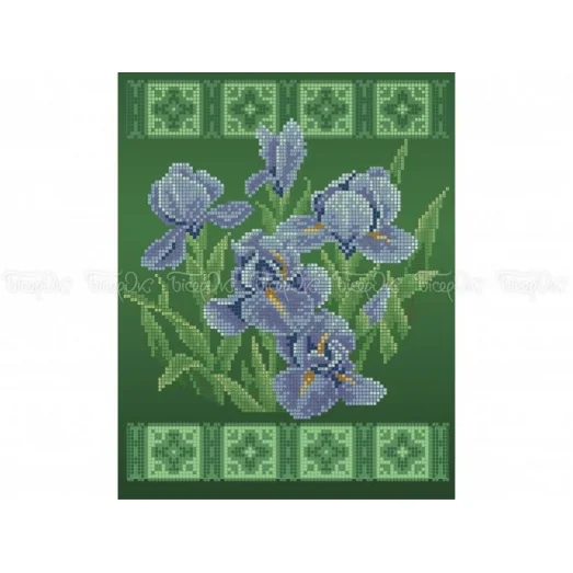 ЧВ-3422 Ирисы. Схема для вышивки бисером. Бисерок