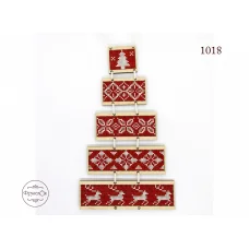 ФРЗ-1018 Скандинавская елочка. Набор для вышивки крестом на деревянной основе. ТМ ФрузелОК