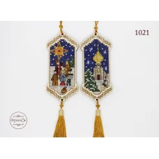 ФРЗ-1021 Колядки. Набор для вышивки крестом на деревянной основе. ТМ ФрузелОК