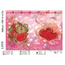 МИКА-ПМ-14 Схема-заготовка подарочного мешочка - Love