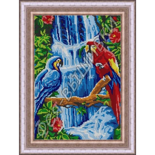 ВП-104 Попугаи. Схема для вышивки бисером. ТМ Фея Вышивки 