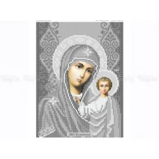 ЧВ-3445с БМ Казанская серебро. Схема для вышивки бисером. Бисерок