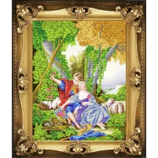 К-2004 Пастушок и дворянка. Схема для вышивки бисером Благовест