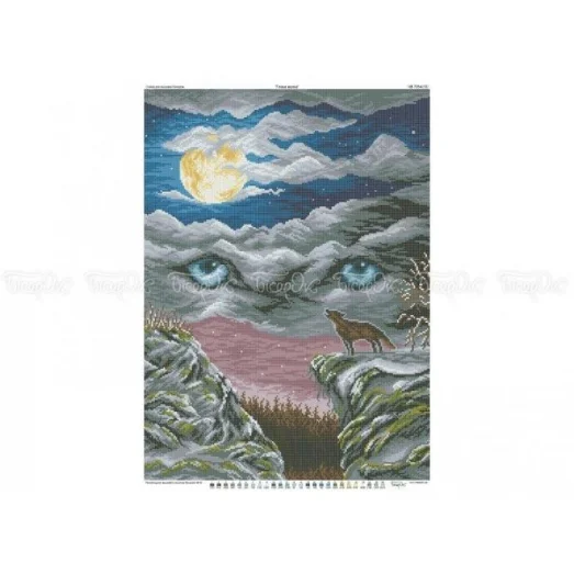 ЧВ-7054 Глаза волка. Схема для вышивки бисером. Бисерок