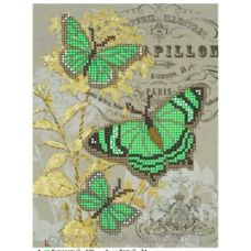 МИКА-0065 (А5) Бабочка бирюзовая. Схема для вышивки бисером