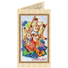 АО-105 Счастливая семья. Набор-открытка для вышивки бисером Абрис Арт