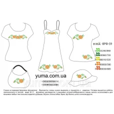 ВРФ-059 Водорастворимый флизелин - Оранжевые цветы. ТМ ЮМА 