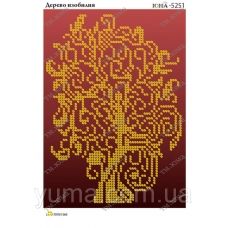 ЮМА-5251 Дерево изобилия (красный фон). Схема для вышивки бисером