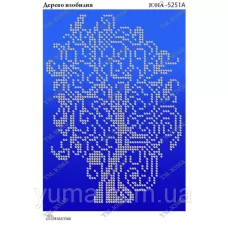 ЮМА-5251А Дерево изобилия (синий фон). Схема для вышивки бисером