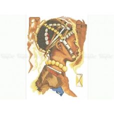 40-211 (40*60) Африканская девушка. Схема для вышивки бисером Бисерок