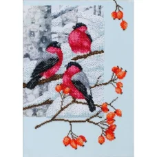 ТН-1078 Снегири в шиповнике. Набор для вышивки бисером ТМ ВДВ