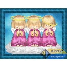 ФР-ЛБч4-038 Три ангела (почти идеальный). Схема для вышивки бисером ТМ Фурор Рукоделия