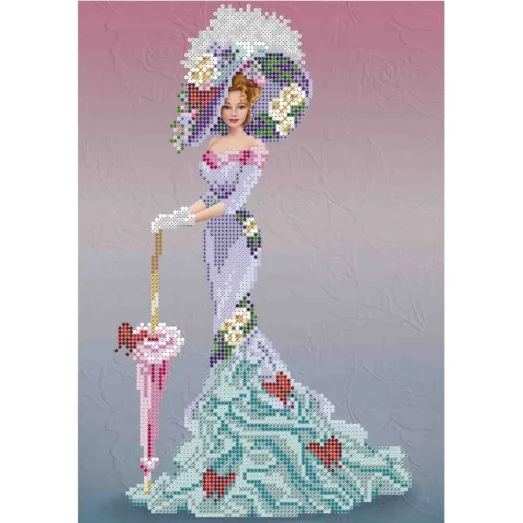 А4-К-1089 Элегантная дама. Схема для вышивки бисером ТМ Acorns