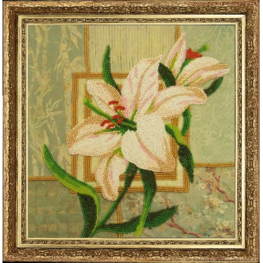 БФ-252 Белая лилия. Набор для вышивки бисером Батерфляй