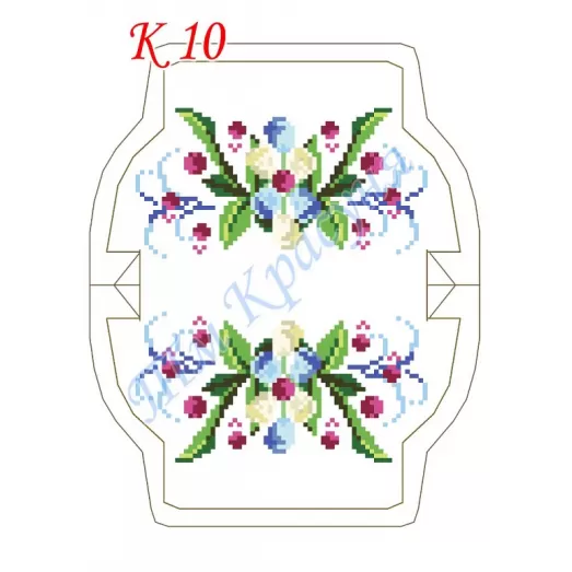 К-010 (черная) Заготовка для кошелька для вышивки. Красуня