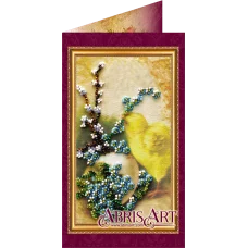 АО-001 Пасхальный сюжет-1. Набор-открытка для вышивки бисером Абрис Арт